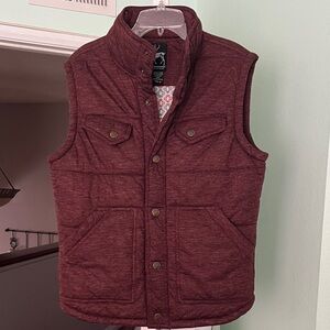 Kane & Unke Burgundy Quilted Vest